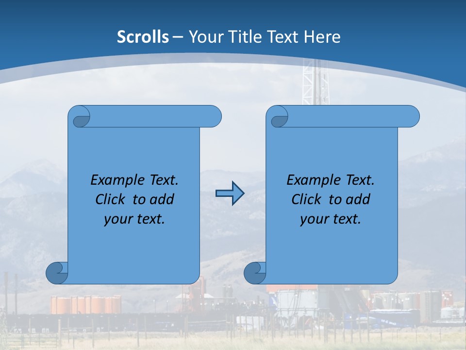 An Oil Drilling Rigs In The Oil Fields Of Wyoming PowerPoint Template