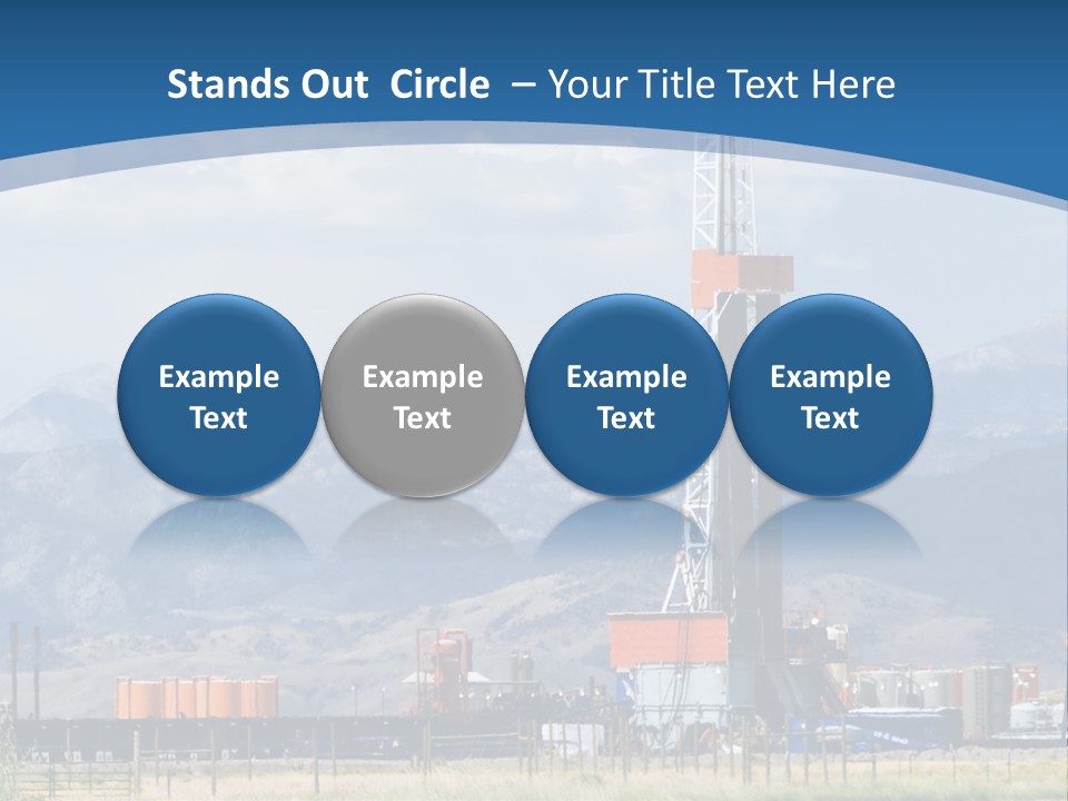 An Oil Drilling Rigs In The Oil Fields Of Wyoming PowerPoint Template