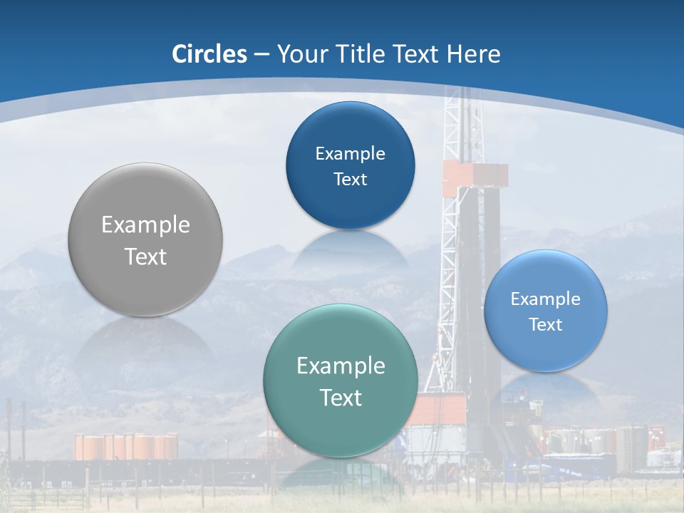 An Oil Drilling Rigs In The Oil Fields Of Wyoming PowerPoint Template