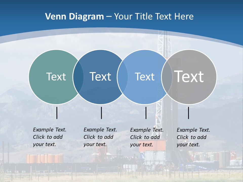 An Oil Drilling Rigs In The Oil Fields Of Wyoming PowerPoint Template