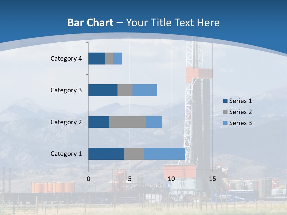 An Oil Drilling Rigs In The Oil Fields Of Wyoming PowerPoint Template