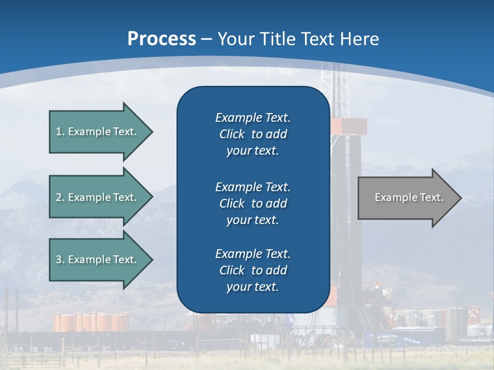 An Oil Drilling Rigs In The Oil Fields Of Wyoming PowerPoint Template