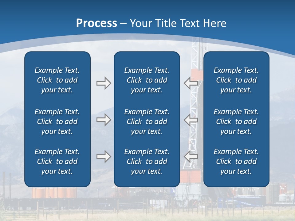 An Oil Drilling Rigs In The Oil Fields Of Wyoming PowerPoint Template