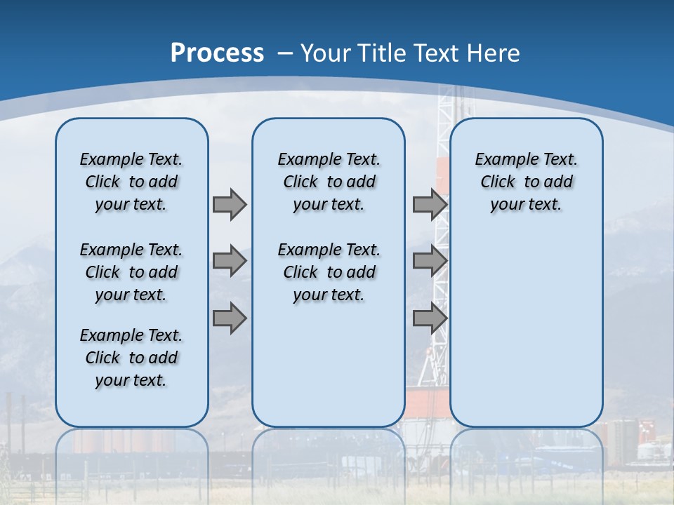 An Oil Drilling Rigs In The Oil Fields Of Wyoming PowerPoint Template