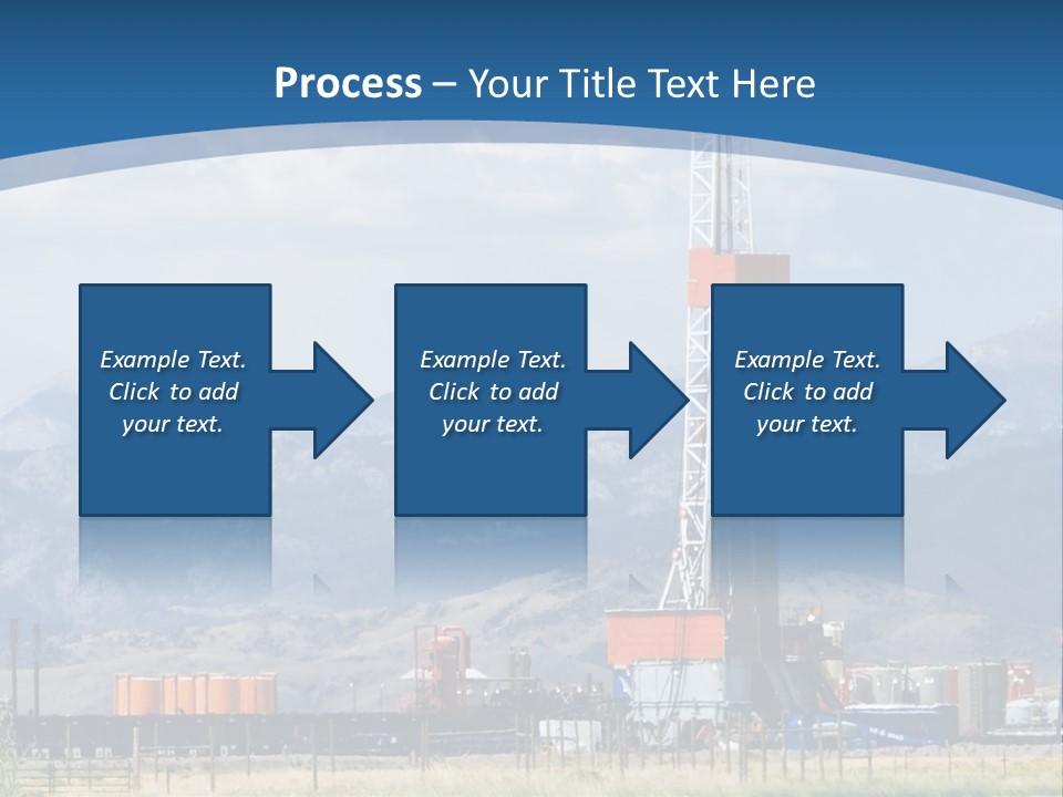 An Oil Drilling Rigs In The Oil Fields Of Wyoming PowerPoint Template