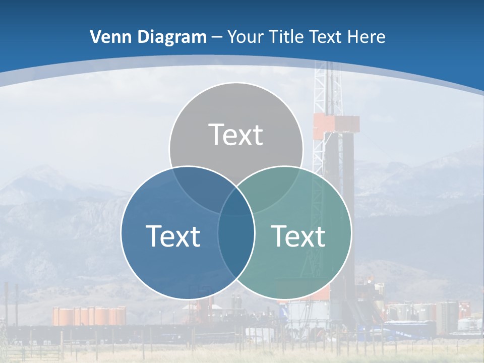 An Oil Drilling Rigs In The Oil Fields Of Wyoming PowerPoint Template