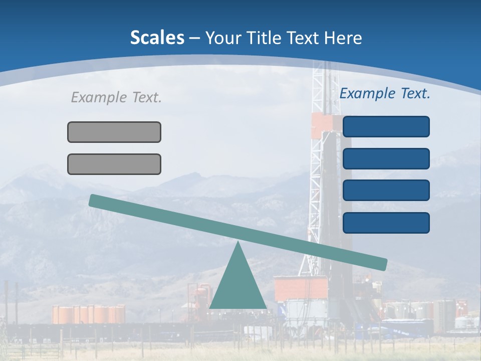 An Oil Drilling Rigs In The Oil Fields Of Wyoming PowerPoint Template