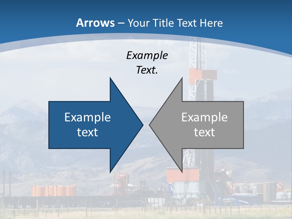 An Oil Drilling Rigs In The Oil Fields Of Wyoming PowerPoint Template