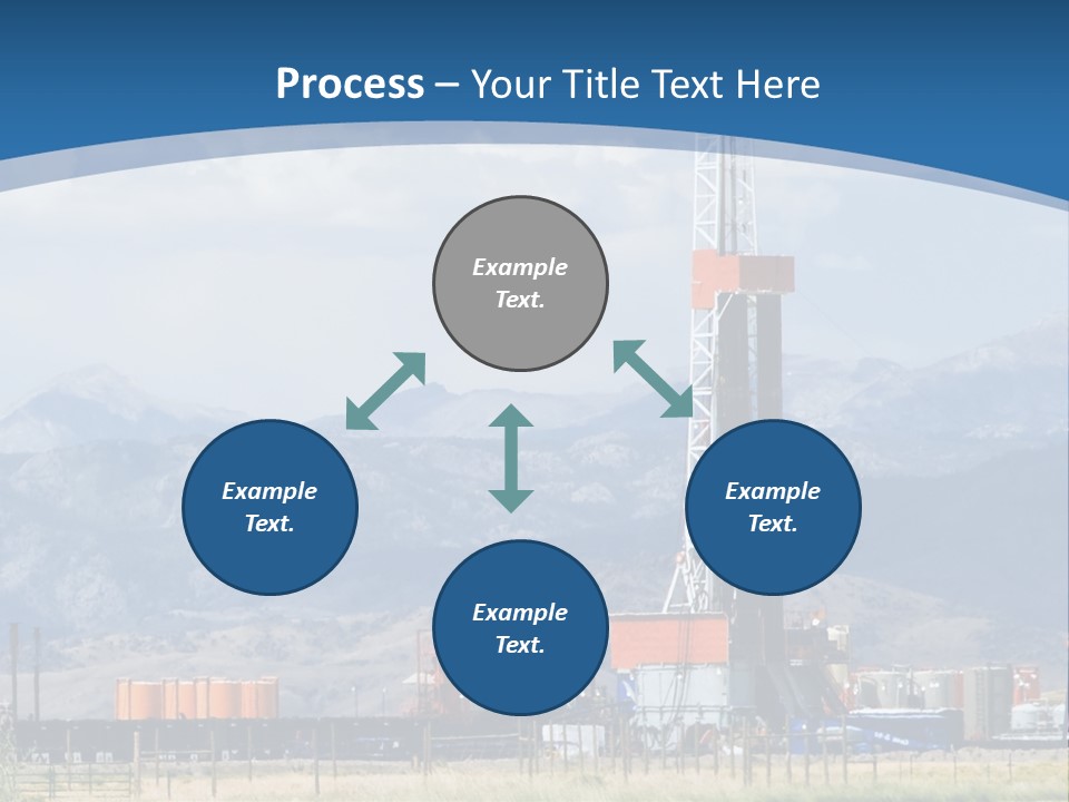 An Oil Drilling Rigs In The Oil Fields Of Wyoming PowerPoint Template