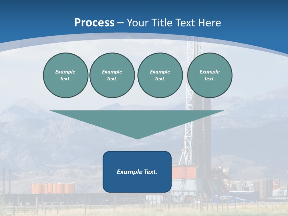 An Oil Drilling Rigs In The Oil Fields Of Wyoming PowerPoint Template