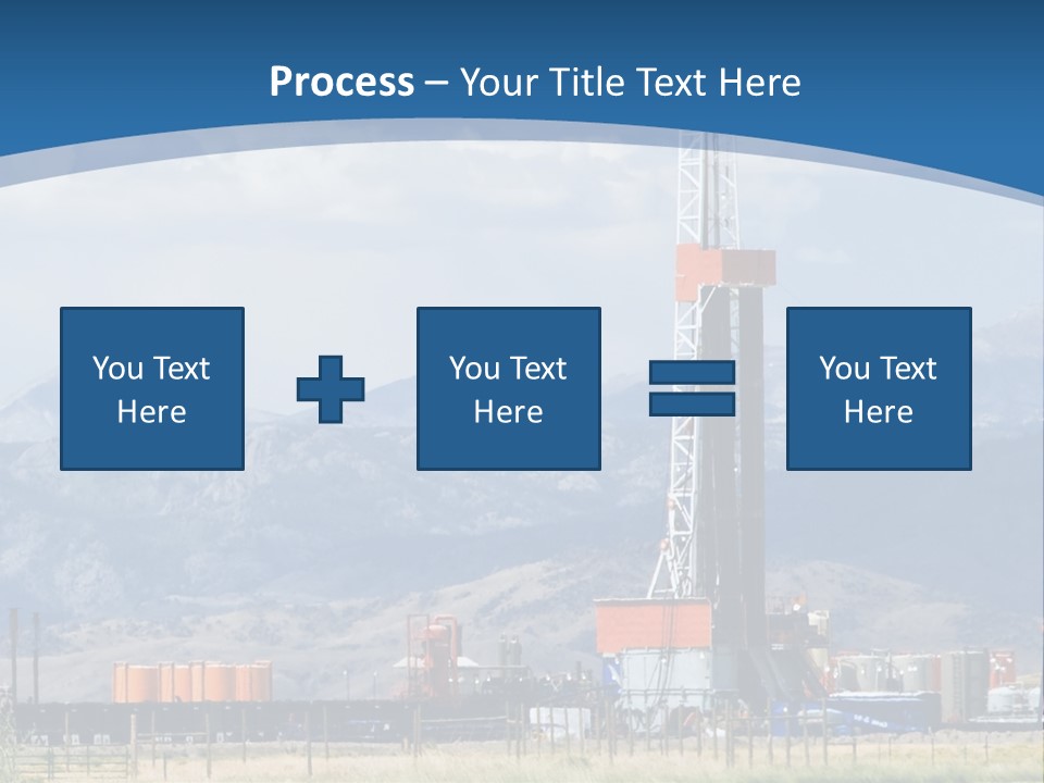 An Oil Drilling Rigs In The Oil Fields Of Wyoming PowerPoint Template