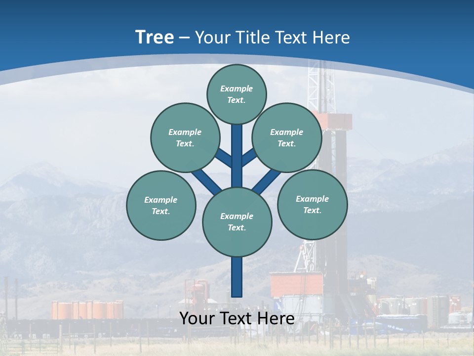 An Oil Drilling Rigs In The Oil Fields Of Wyoming PowerPoint Template