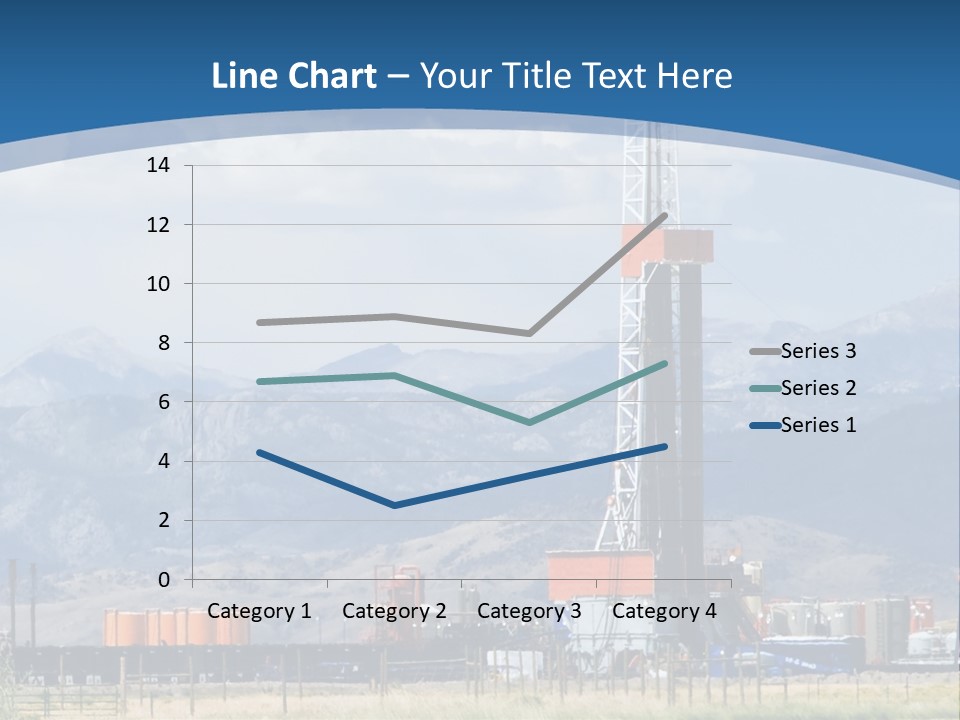 An Oil Drilling Rigs In The Oil Fields Of Wyoming PowerPoint Template