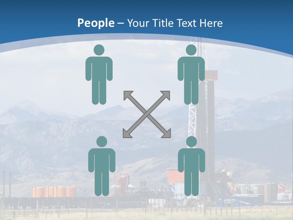 An Oil Drilling Rigs In The Oil Fields Of Wyoming PowerPoint Template