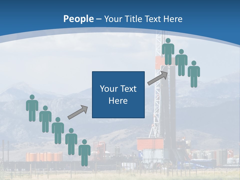 An Oil Drilling Rigs In The Oil Fields Of Wyoming PowerPoint Template