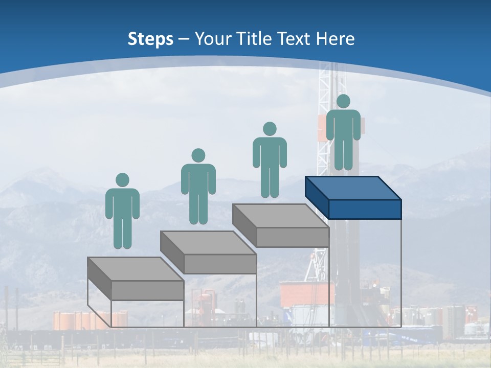 An Oil Drilling Rigs In The Oil Fields Of Wyoming PowerPoint Template