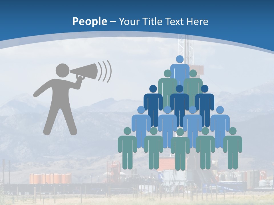 An Oil Drilling Rigs In The Oil Fields Of Wyoming PowerPoint Template