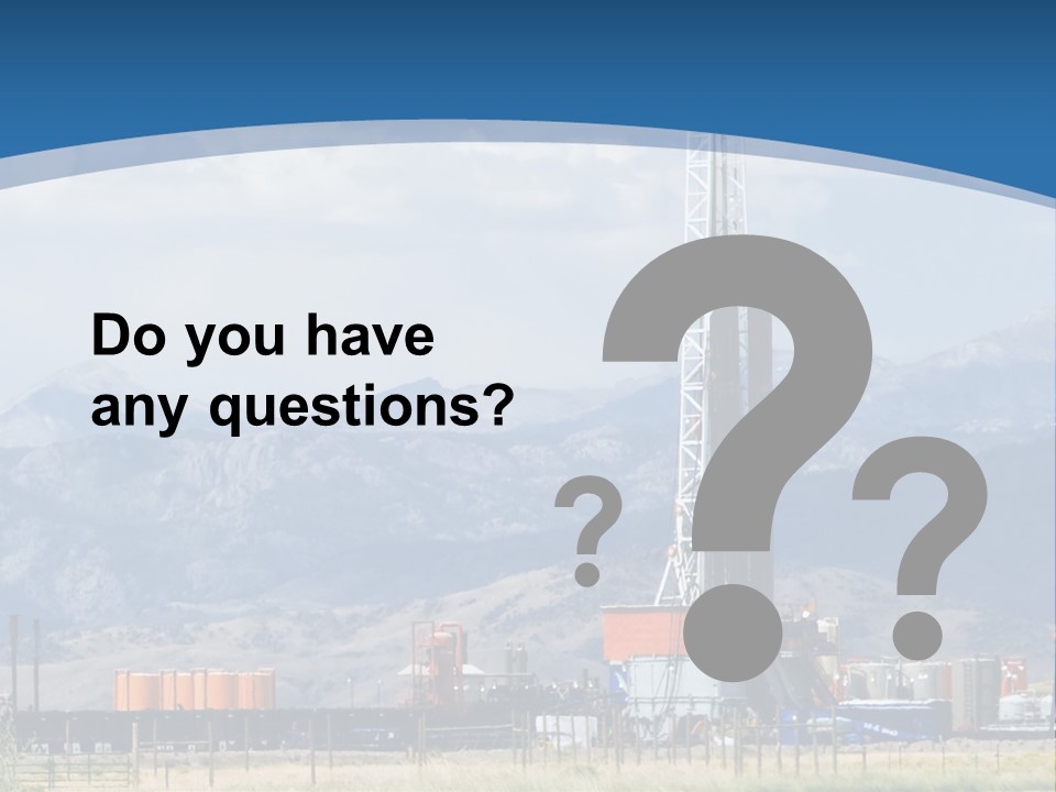 An Oil Drilling Rigs In The Oil Fields Of Wyoming PowerPoint Template