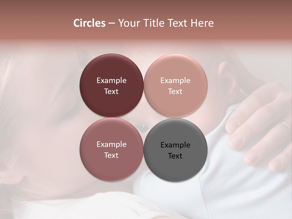 Beautiful Baby Of Three Months Old In His Mothers Hands. PowerPoint Template