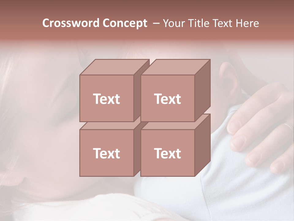 Beautiful Baby Of Three Months Old In His Mothers Hands. PowerPoint Template