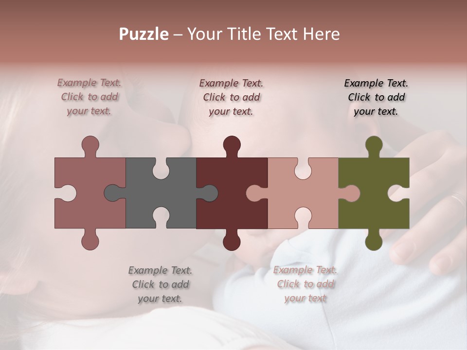 Beautiful Baby Of Three Months Old In His Mothers Hands. PowerPoint Template