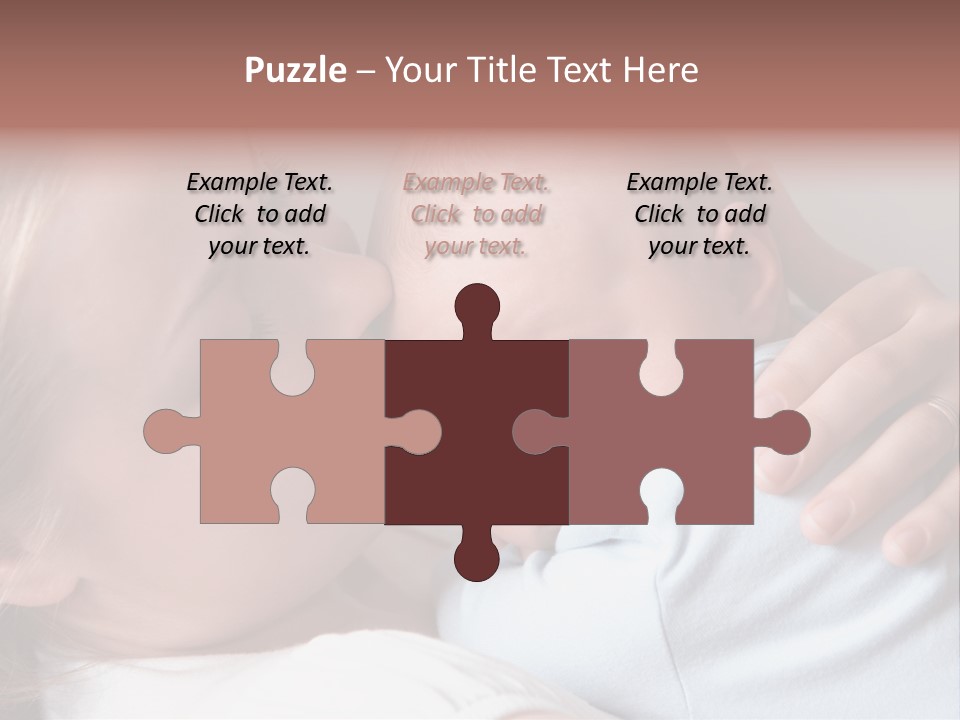 Beautiful Baby Of Three Months Old In His Mothers Hands. PowerPoint Template