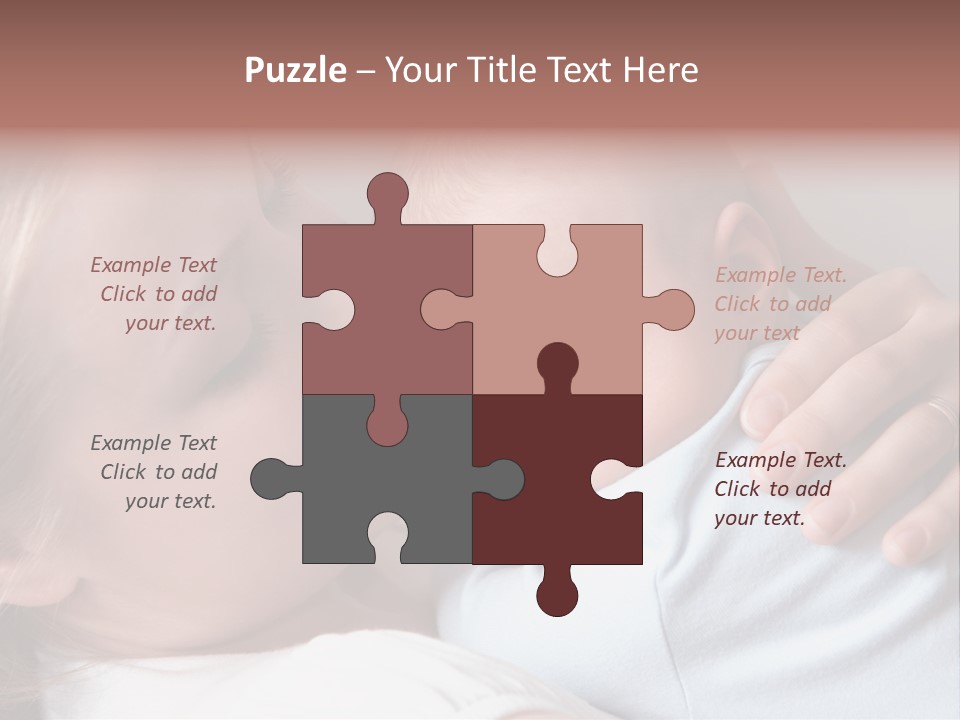 Beautiful Baby Of Three Months Old In His Mothers Hands. PowerPoint Template