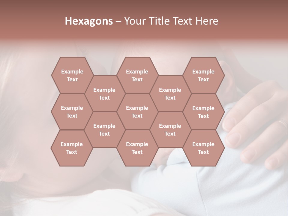 Beautiful Baby Of Three Months Old In His Mothers Hands. PowerPoint Template