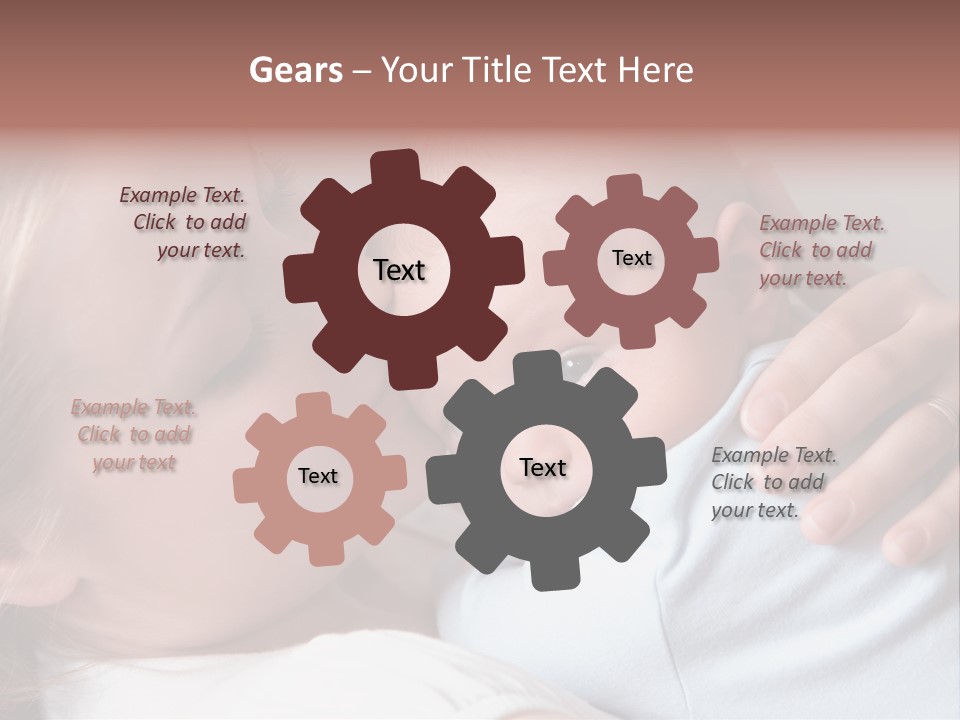 Beautiful Baby Of Three Months Old In His Mothers Hands. PowerPoint Template