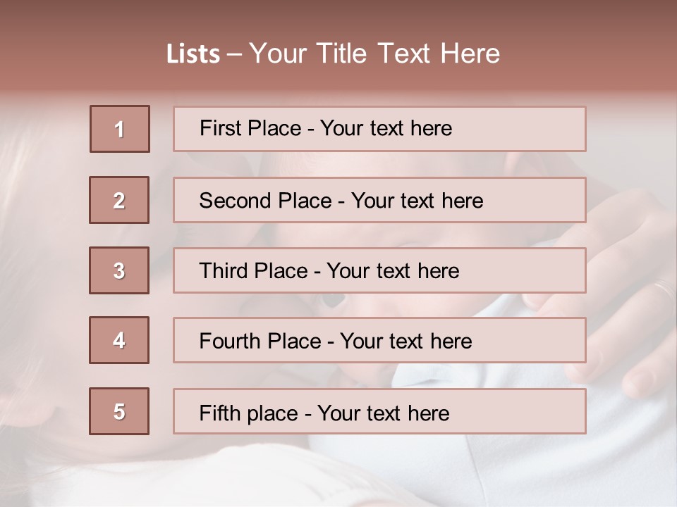 Beautiful Baby Of Three Months Old In His Mothers Hands. PowerPoint Template