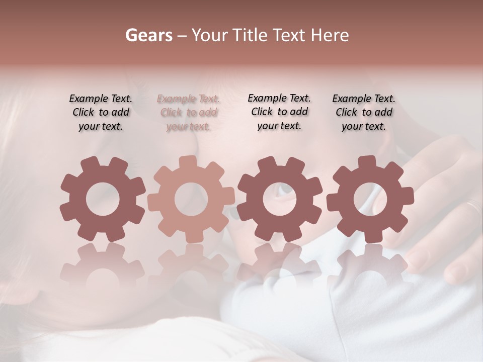 Beautiful Baby Of Three Months Old In His Mothers Hands. PowerPoint Template