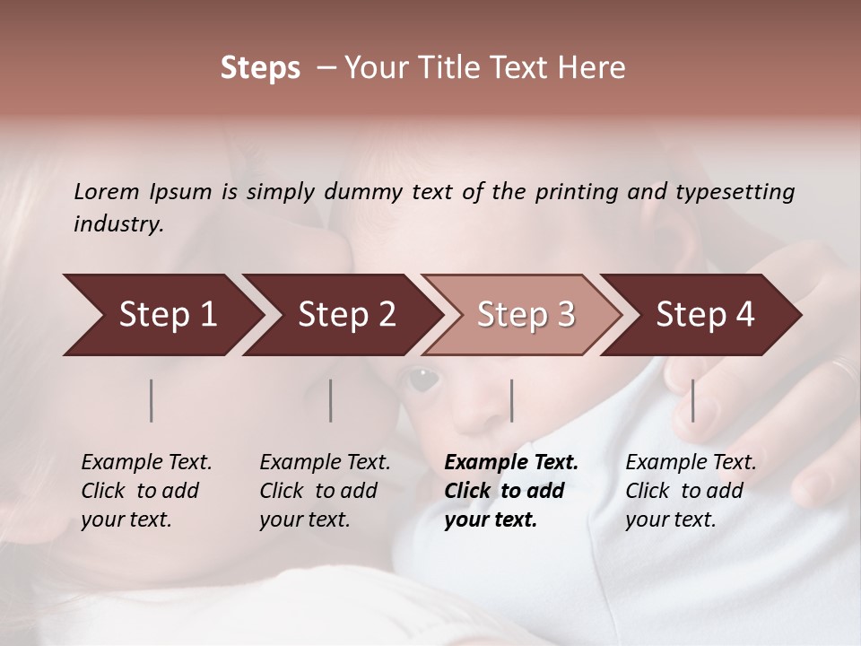 Beautiful Baby Of Three Months Old In His Mothers Hands. PowerPoint Template