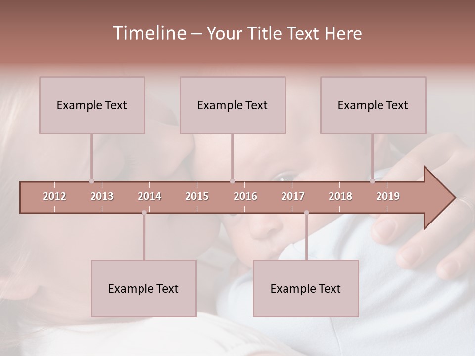 Beautiful Baby Of Three Months Old In His Mothers Hands. PowerPoint Template