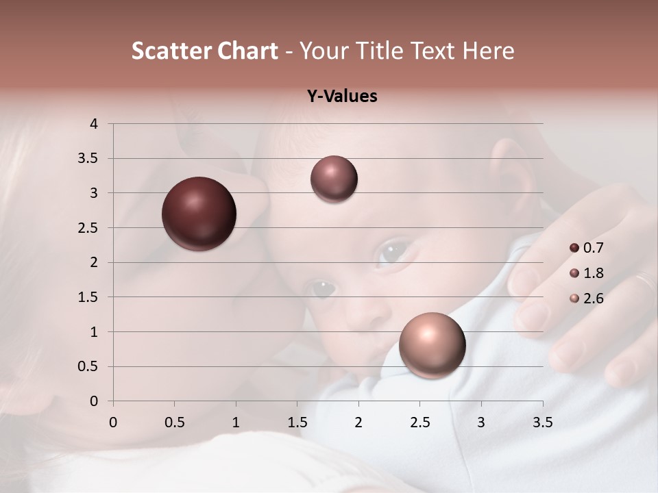 Beautiful Baby Of Three Months Old In His Mothers Hands. PowerPoint Template
