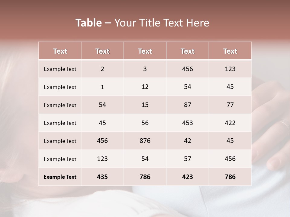 Beautiful Baby Of Three Months Old In His Mothers Hands. PowerPoint Template