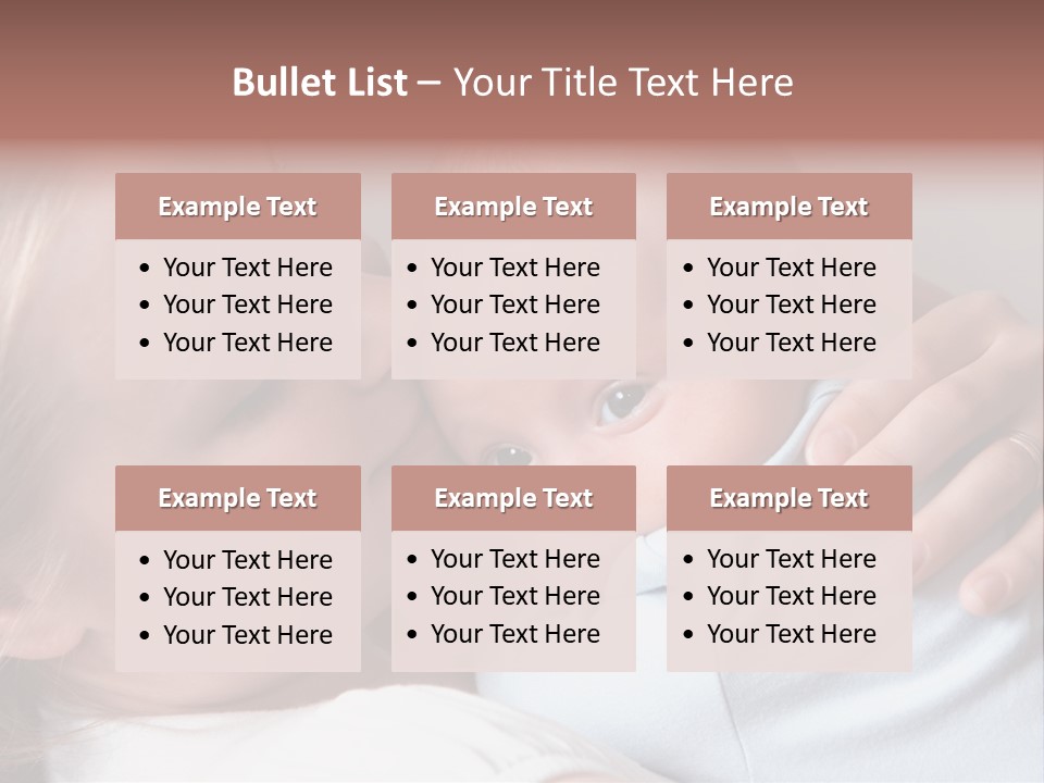 Beautiful Baby Of Three Months Old In His Mothers Hands. PowerPoint Template