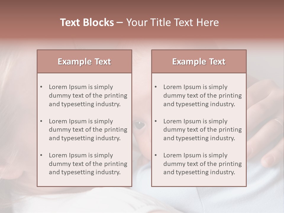 Beautiful Baby Of Three Months Old In His Mothers Hands. PowerPoint Template