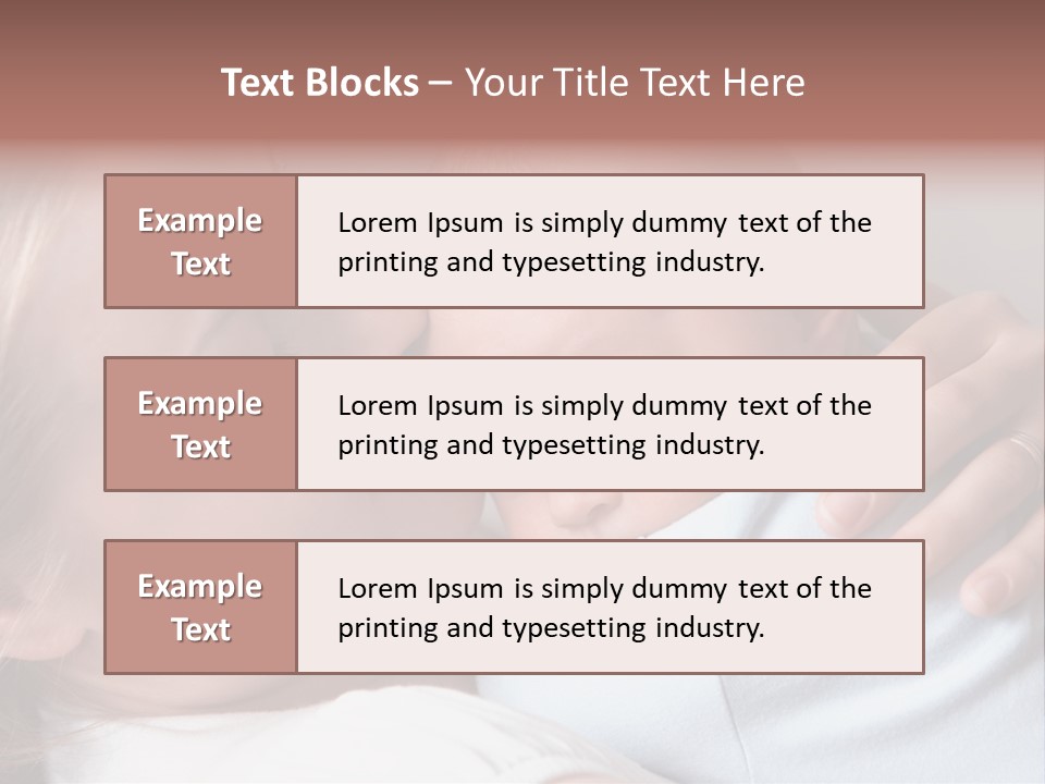 Beautiful Baby Of Three Months Old In His Mothers Hands. PowerPoint Template
