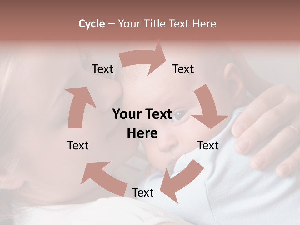 Beautiful Baby Of Three Months Old In His Mothers Hands. PowerPoint Template