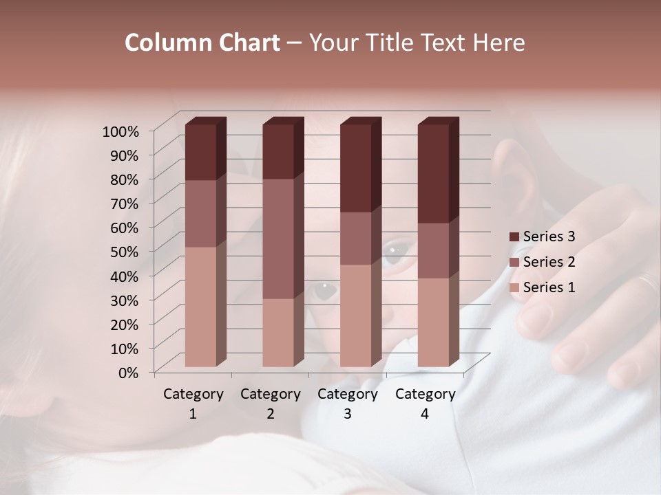 Beautiful Baby Of Three Months Old In His Mothers Hands. PowerPoint Template