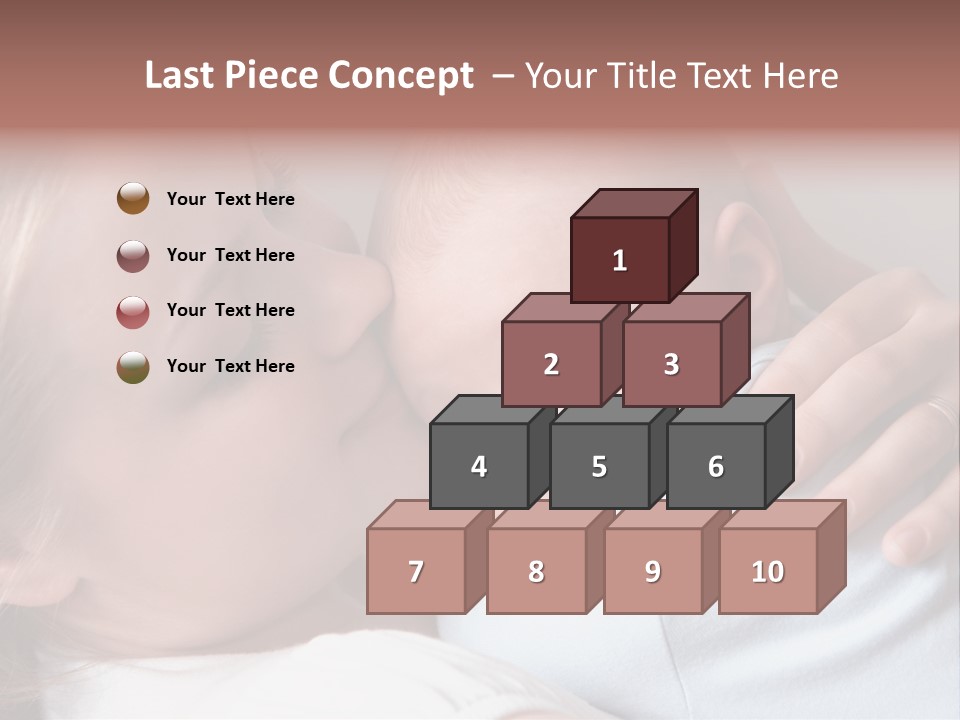 Beautiful Baby Of Three Months Old In His Mothers Hands. PowerPoint Template