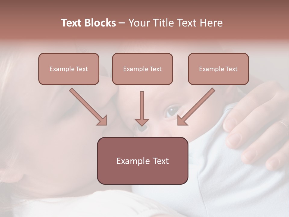Beautiful Baby Of Three Months Old In His Mothers Hands. PowerPoint Template