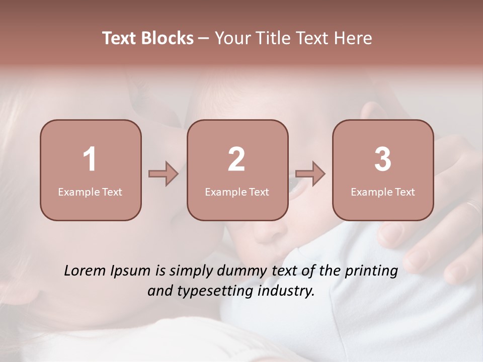 Beautiful Baby Of Three Months Old In His Mothers Hands. PowerPoint Template