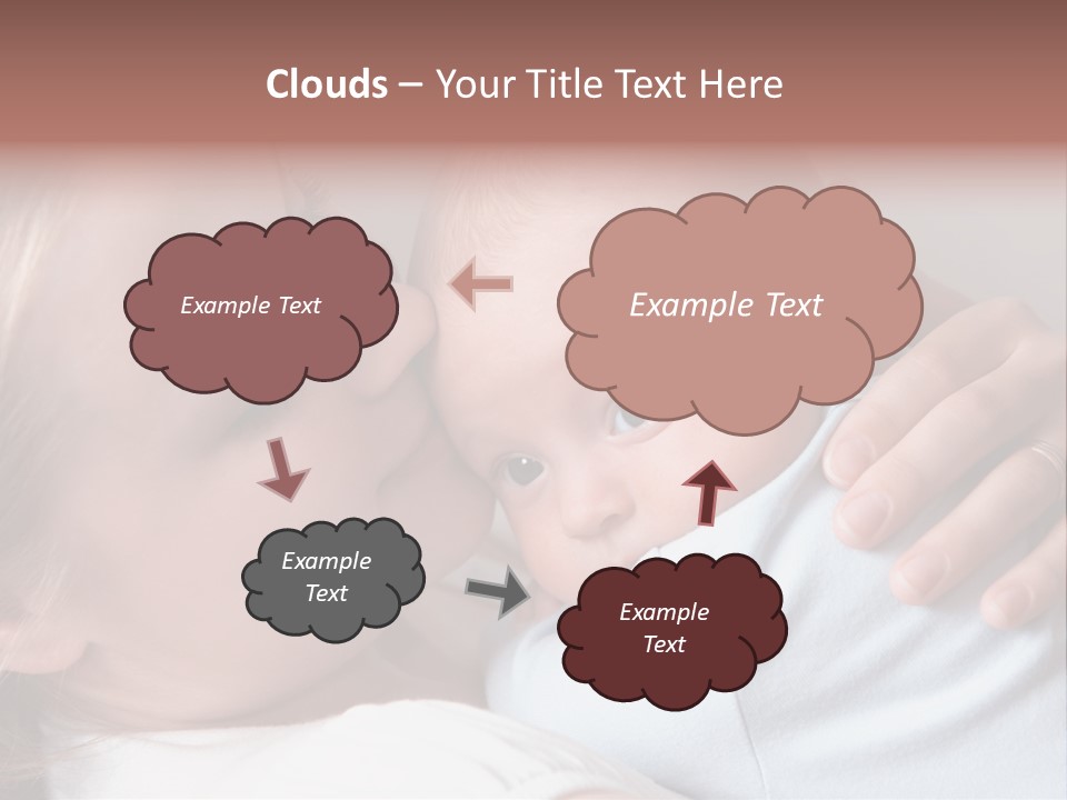 Beautiful Baby Of Three Months Old In His Mothers Hands. PowerPoint Template