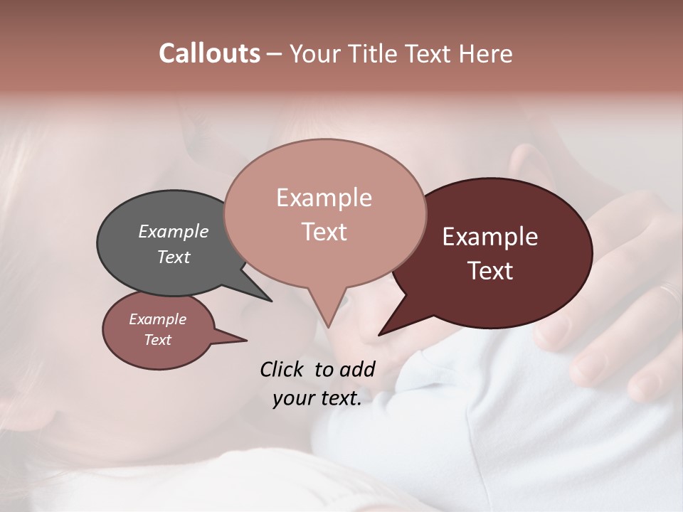 Beautiful Baby Of Three Months Old In His Mothers Hands. PowerPoint Template