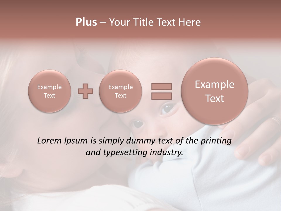 Beautiful Baby Of Three Months Old In His Mothers Hands. PowerPoint Template