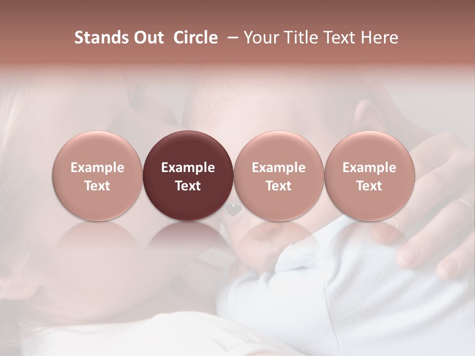 Beautiful Baby Of Three Months Old In His Mothers Hands. PowerPoint Template