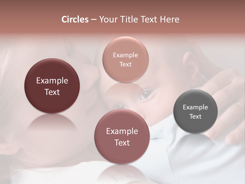 Beautiful Baby Of Three Months Old In His Mothers Hands. PowerPoint Template