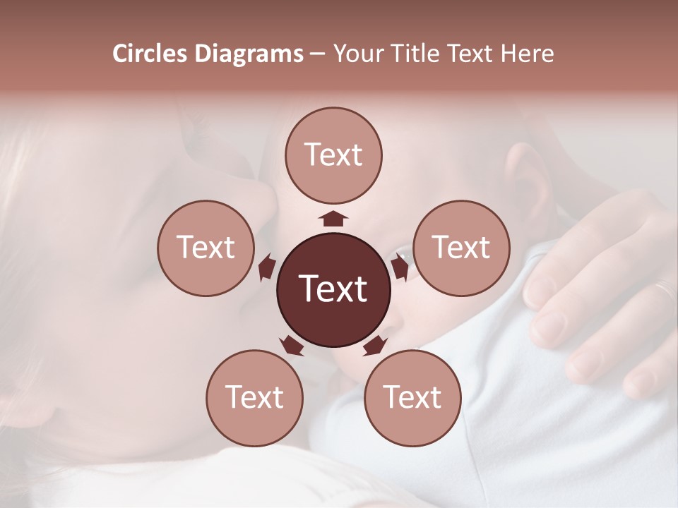 Beautiful Baby Of Three Months Old In His Mothers Hands. PowerPoint Template