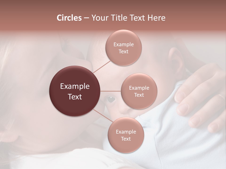 Beautiful Baby Of Three Months Old In His Mothers Hands. PowerPoint Template